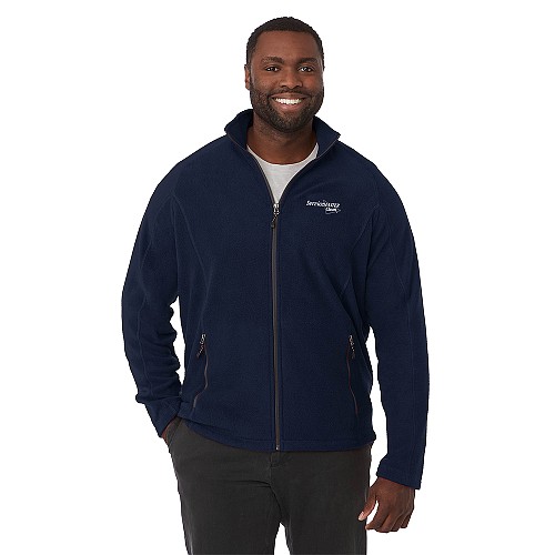 Men's Navy Full Zip Microfleece Jacket