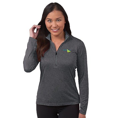Women's Grey Performance Tech Quarter Zip