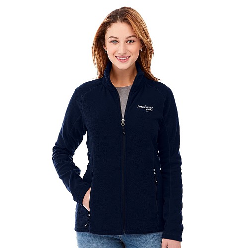 Women's Navy Full Zip Microfleece Jacket