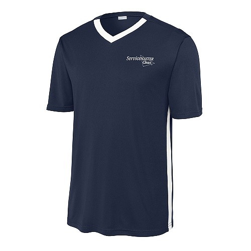 Unisex Navy/White Performance V-Neck T-Shirt