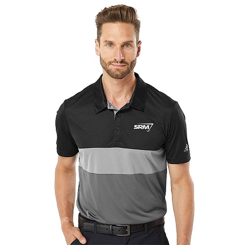 Men's Black/Gray Adidas® Polo