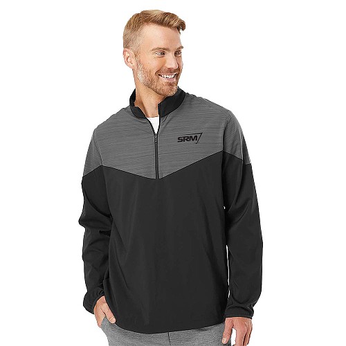 Men's Black/Gray Adidas® Quarter-Zip Pullover