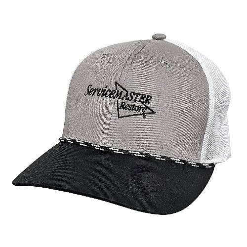 Grey/Black/White Rope Trucker Cap