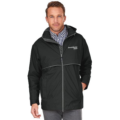 Men's Black Charles River® Rain Jacket