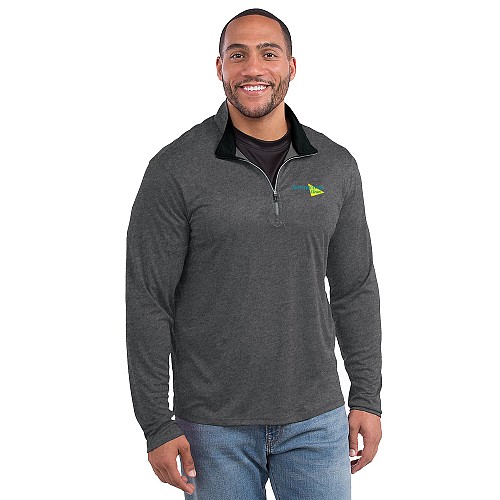 Men's Grey Performance Tech Quarter Zip