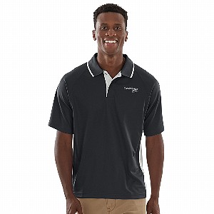 Men's Grey/White Color-Blocked Polo