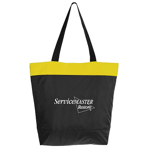Black/Yellow Nylon Tote